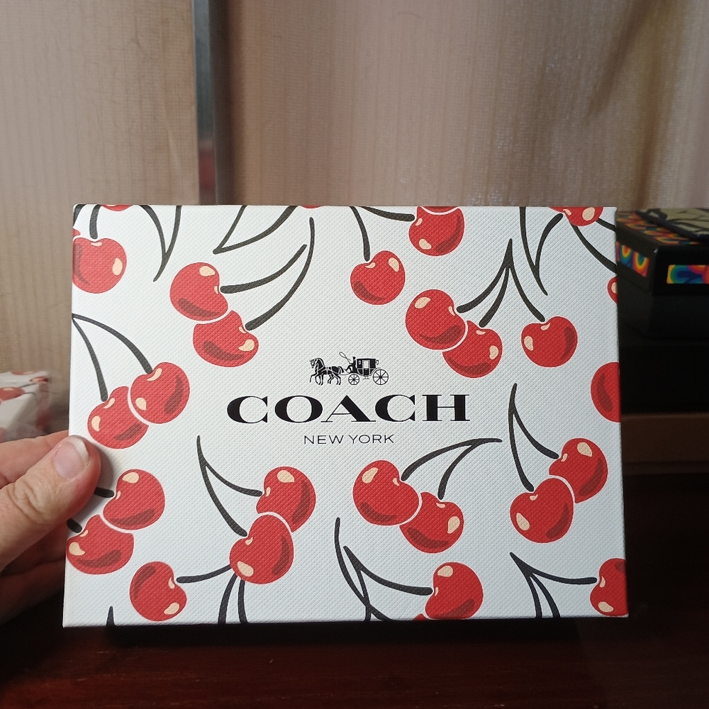 Coach Cherry Heart Coin Pouch - Picture 6 of 7